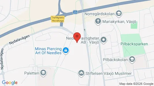 Apartments for rent i Växjö - kort over placeringen