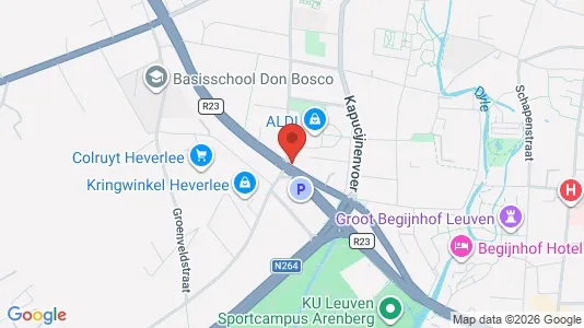 Apartments for rent i Leuven - kort over placeringen