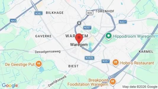Houses for rent i Waregem - kort over placeringen