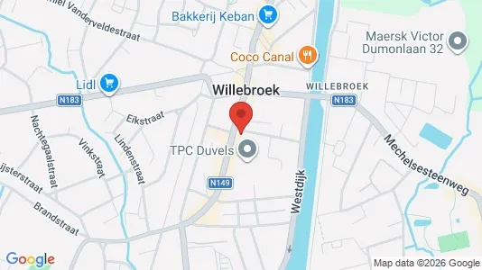 Apartments for rent i Willebroek - kort over placeringen