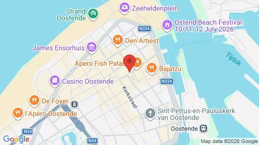 Apartments for rent i Oostende - kort over placeringen