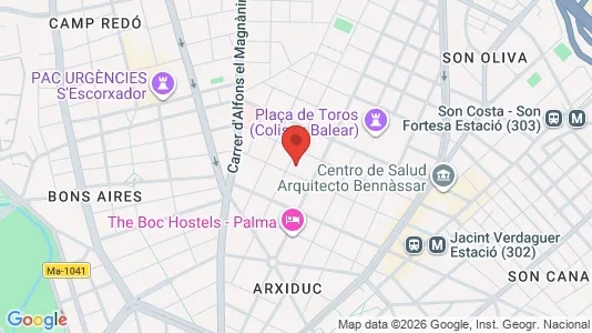 Apartments for rent i Palma de Mallorca - kort over placeringen