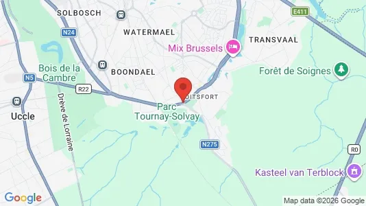 Apartments for rent i Brussels Watermaal-Bosvoorde - kort over placeringen