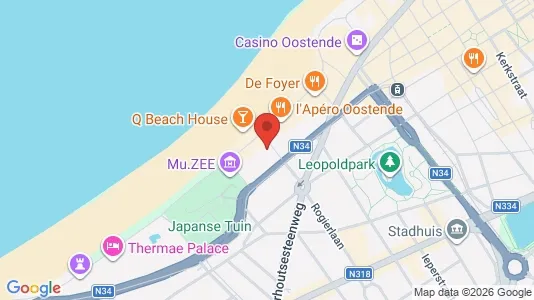 Apartments for rent i Oostende - kort over placeringen