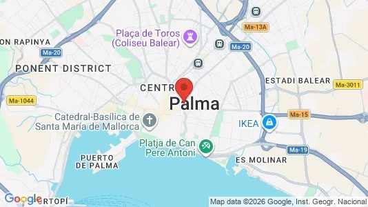 Apartments for rent i Palma de Mallorca - kort over placeringen