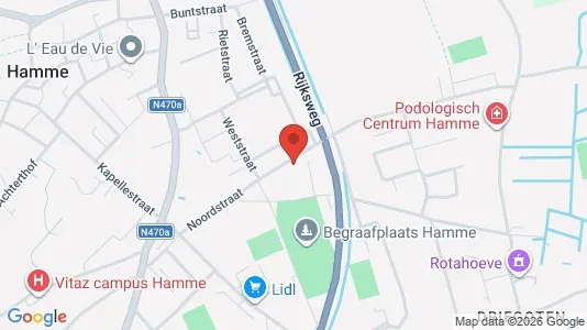 Apartments for rent i Hamme - kort over placeringen