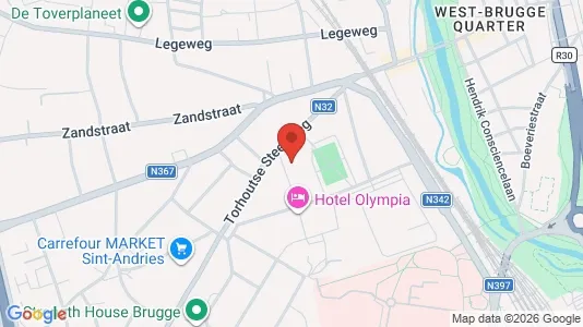 Apartments for rent i Brugge - kort over placeringen