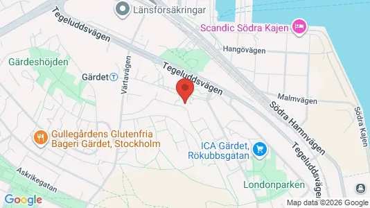 Apartments for rent i Gärdet/Djurgården - kort over placeringen