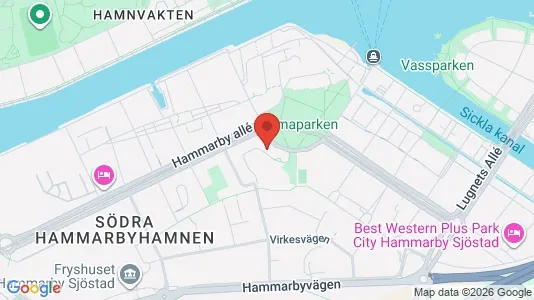 Apartments for rent i Hammarbyhamnen - kort over placeringen