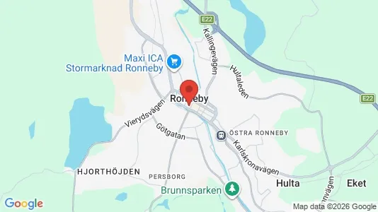 Apartments for rent i Ronneby - kort over placeringen