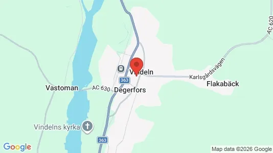 Apartments for rent i Vindeln - kort over placeringen