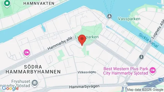 Apartments for rent i Hammarbyhamnen - kort over placeringen