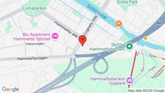 Apartments for rent i Hammarbyhamnen - kort over placeringen