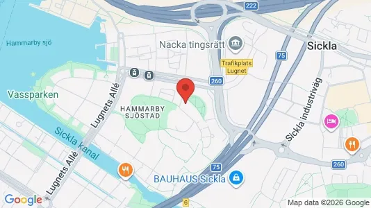 Apartments for rent i Hammarbyhamnen - kort over placeringen
