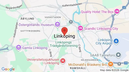 Apartments for rent i Linköping - kort over placeringen