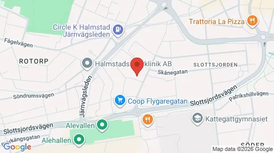 Apartments for rent i Halmstad - kort over placeringen