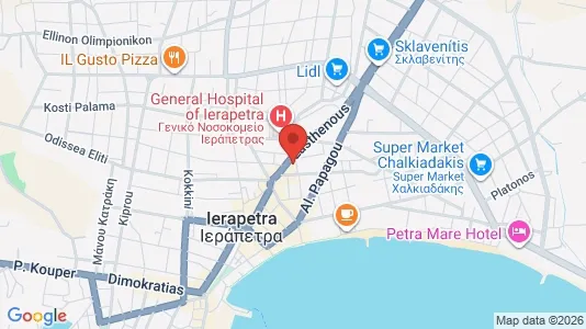 Apartments for rent i Ierapetra - kort over placeringen