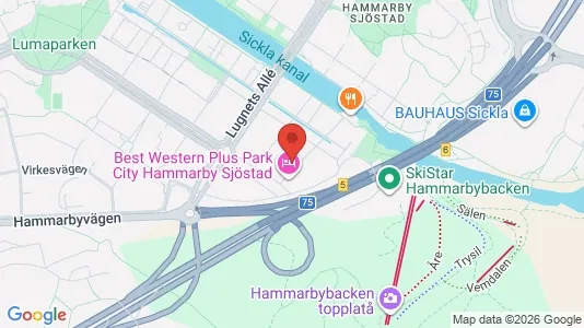Apartments for rent i Hammarbyhamnen - kort over placeringen