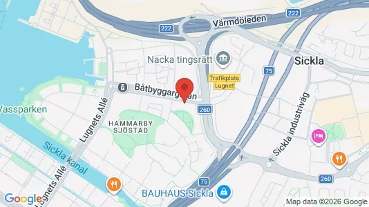 Apartments for rent i Hammarbyhamnen - kort over placeringen