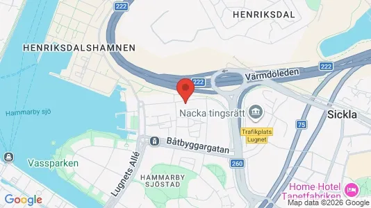 Apartments for rent i Hammarbyhamnen - kort over placeringen