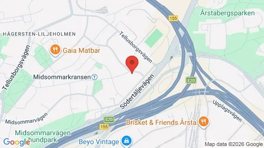 Apartments for rent i Stockholm South - kort over placeringen