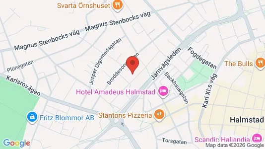 Apartments for rent i Halmstad - kort over placeringen
