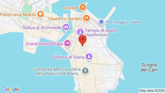 Apartments for rent i Siracusa - kort over placeringen