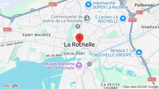 Apartments for rent i La Rochelle - kort over placeringen