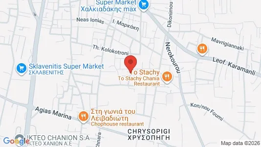 Apartments for rent i Chania - kort over placeringen