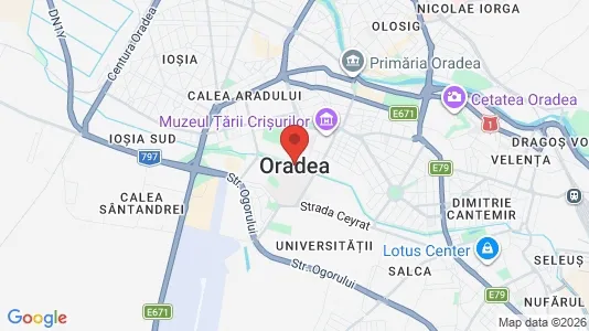 Apartments for rent i Oradea - kort over placeringen