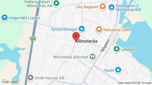 Apartments for rent i Mönsterås - kort over placeringen