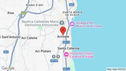 Apartments for rent i Acireale - kort over placeringen