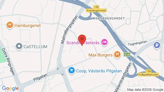 Apartments for rent i Västerås - kort over placeringen