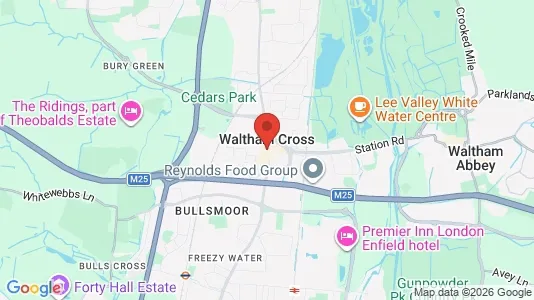 Houses for rent i Waltham Cross - Hertfordshire - kort over placeringen