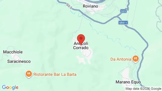 Apartments for rent i Anticoli Corrado - kort over placeringen