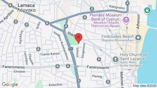 Apartments for rent i Larnaca - kort over placeringen