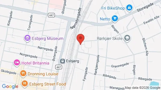 Apartments for rent i Esbjerg Center - kort over placeringen