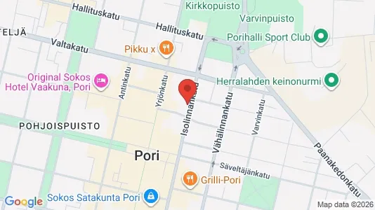 Apartments for rent i Pori - kort over placeringen