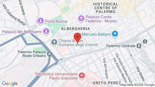 Apartments for rent i Palermo - kort over placeringen