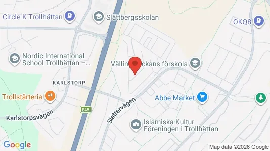 Apartments for rent i Trollhättan - kort over placeringen