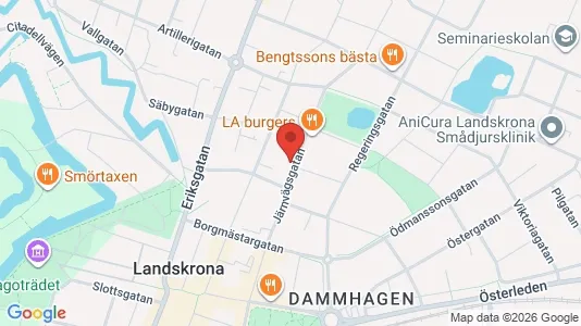 Apartments for rent i Landskrona - kort over placeringen