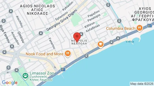 Apartments for rent i Limassol - kort over placeringen
