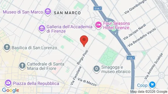 Apartments for rent i Florence - kort over placeringen