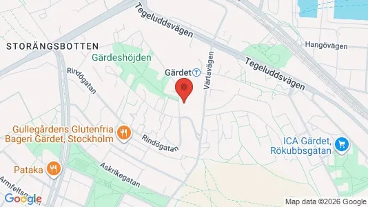 Apartments for rent i Gärdet/Djurgården - kort over placeringen