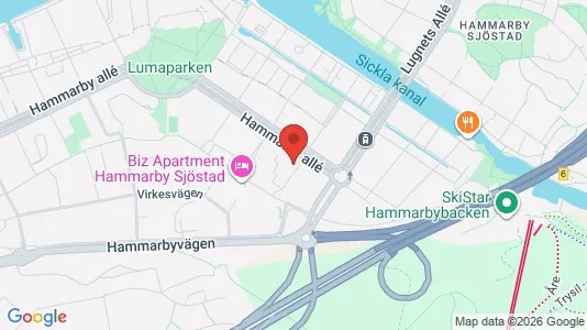 Apartments for rent i Hammarbyhamnen - kort over placeringen