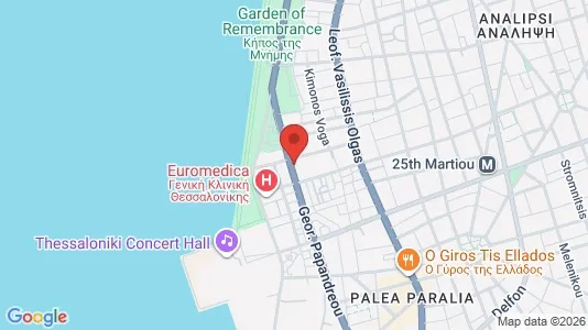 Apartments for rent i Thessaloniki - kort over placeringen