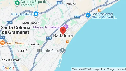 Houses for rent i Badalona - kort over placeringen