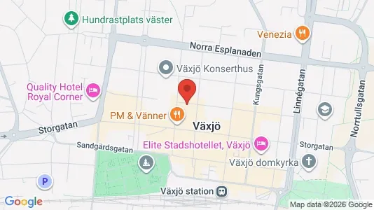 Apartments for rent i Växjö - kort over placeringen