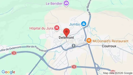 Apartments for rent in Delsberg - Photo from Google Street View