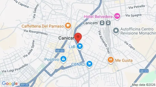 Apartments for rent i Canicattì - kort over placeringen